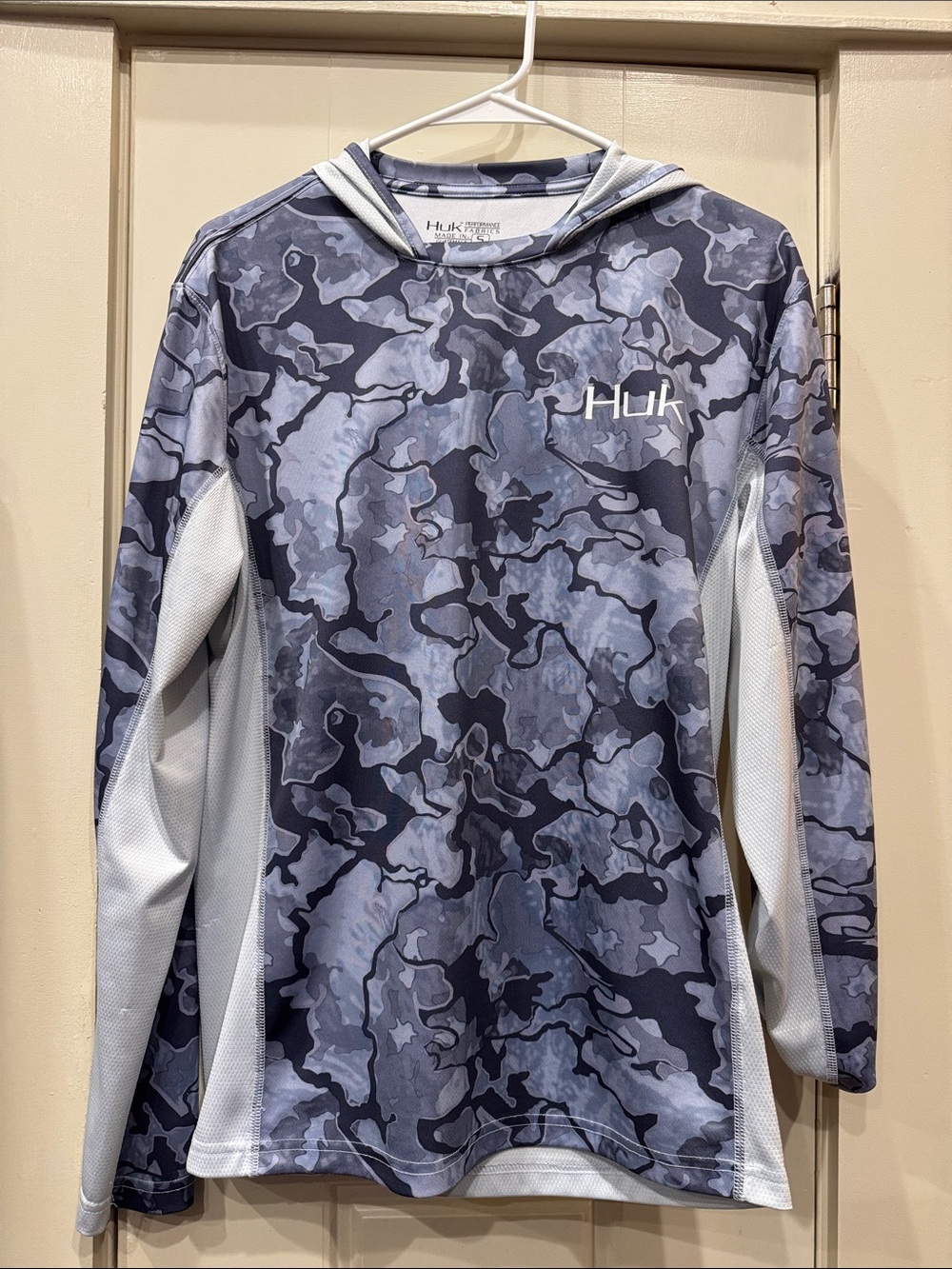 Huk Blue Gray Camo Performance Hoodie